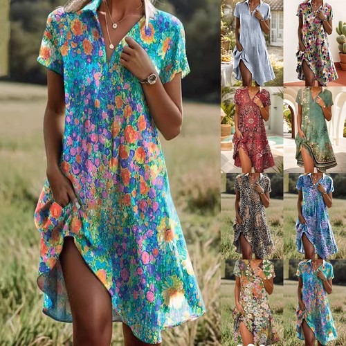 Ladies short sleeve dress - uk,