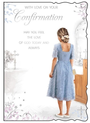 Confirmation card for girls - card,