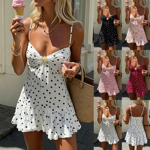 Women polka dot strappy mini - dot,