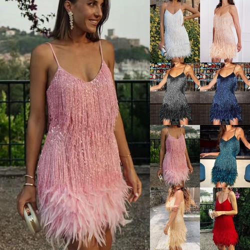 Ladies strappy fringed feather - fringed,