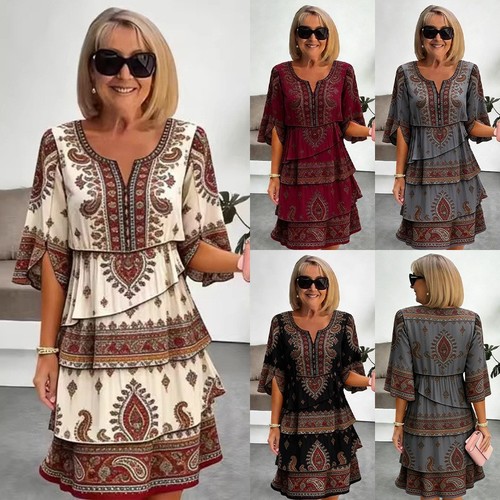 Women casual tiered boho - casual,
