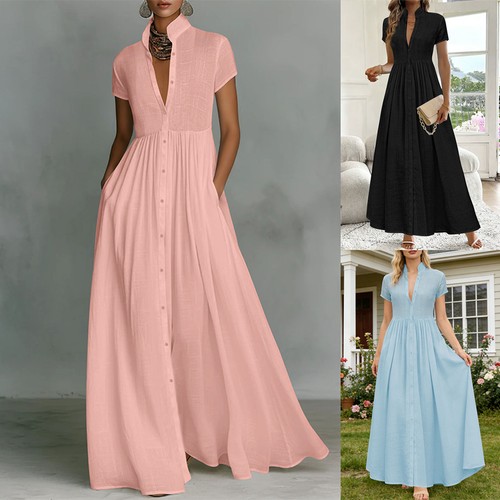 Long maxi ruffle swing dress - long,