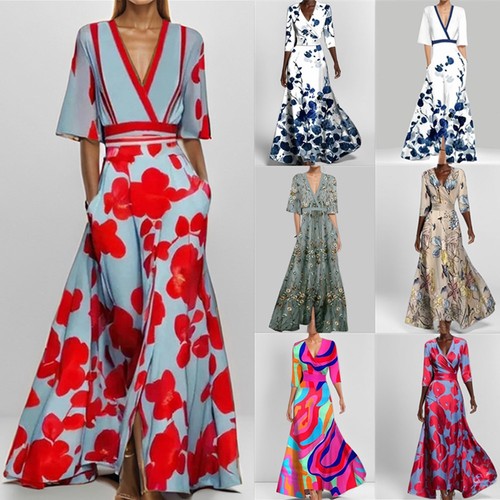 Womens pockets neck - pockets, maxi