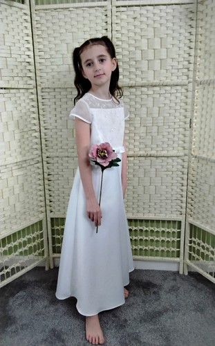 Girls dress white - girls, white,