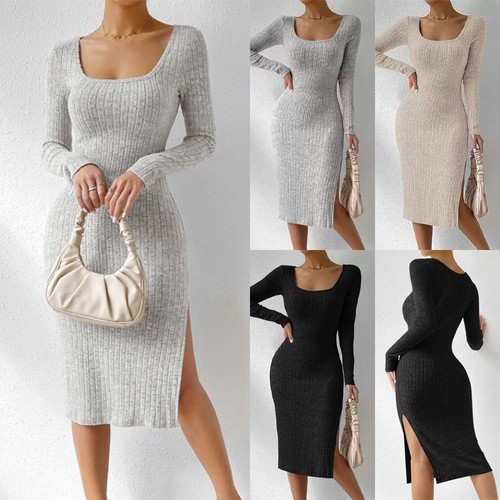 Women ribbed knit stretch - women's,